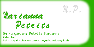 marianna petrits business card